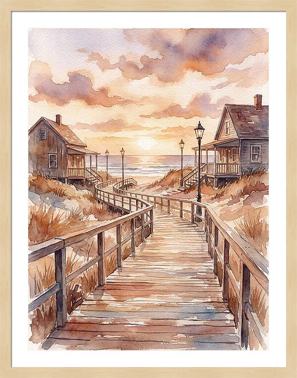 Boardwalk Serenity At Sunset