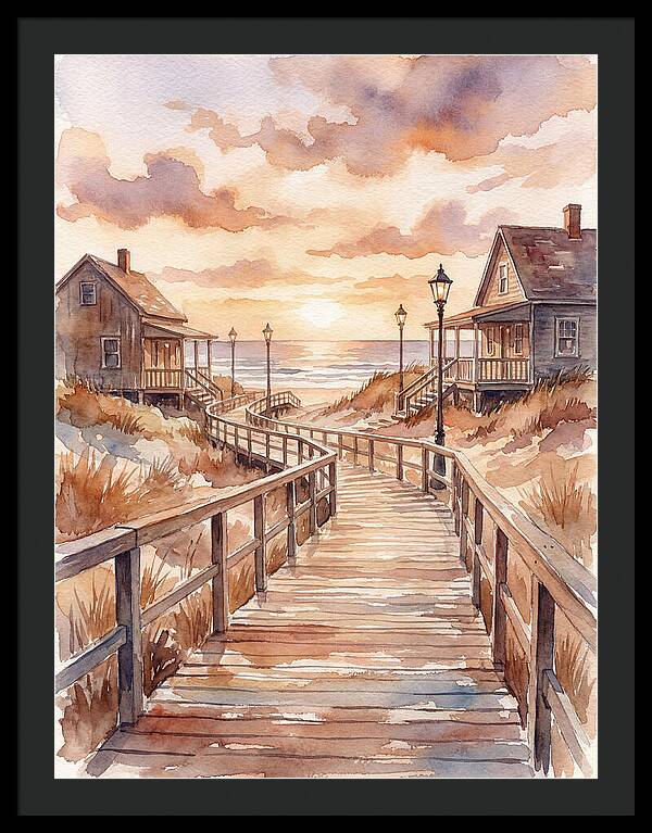 Boardwalk Serenity At Sunset