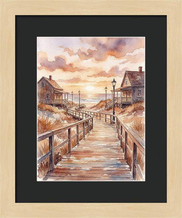 Boardwalk Serenity At Sunset