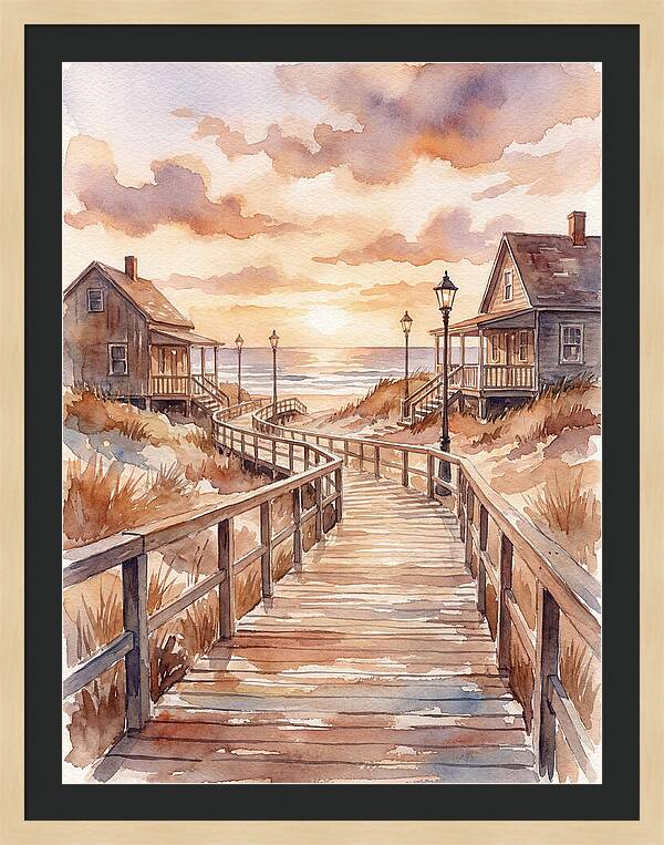 Boardwalk Serenity At Sunset