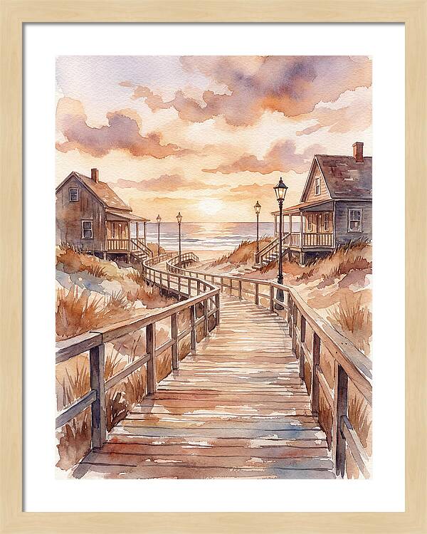 Boardwalk Serenity At Sunset
