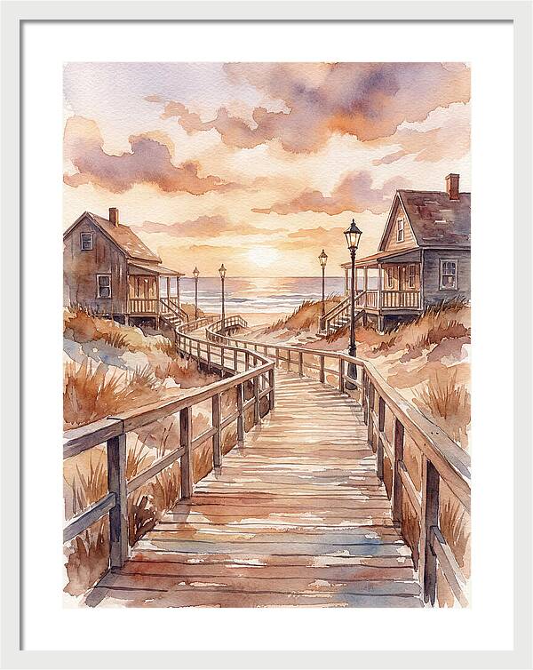 Boardwalk Serenity At Sunset