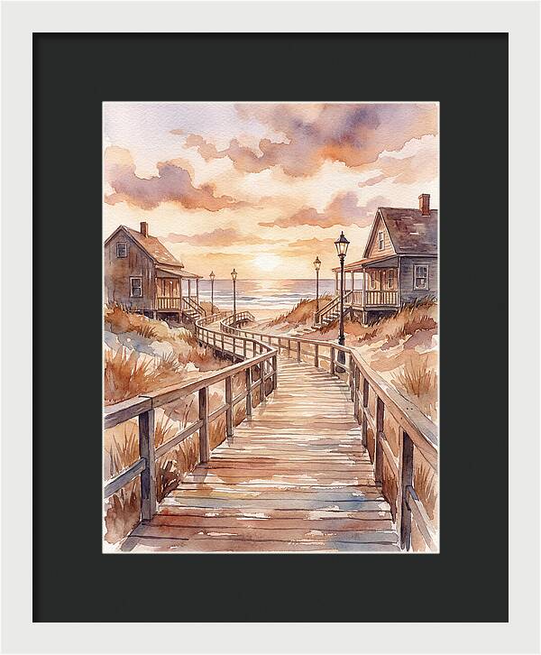 Boardwalk Serenity At Sunset
