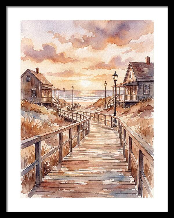 Boardwalk Serenity At Sunset