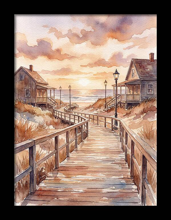 Boardwalk Serenity At Sunset