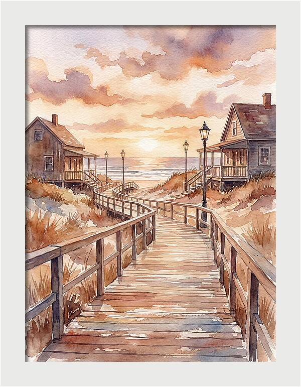 Boardwalk Serenity At Sunset