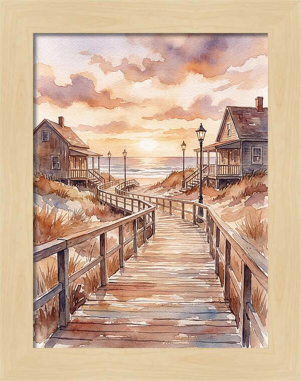 Boardwalk Serenity At Sunset