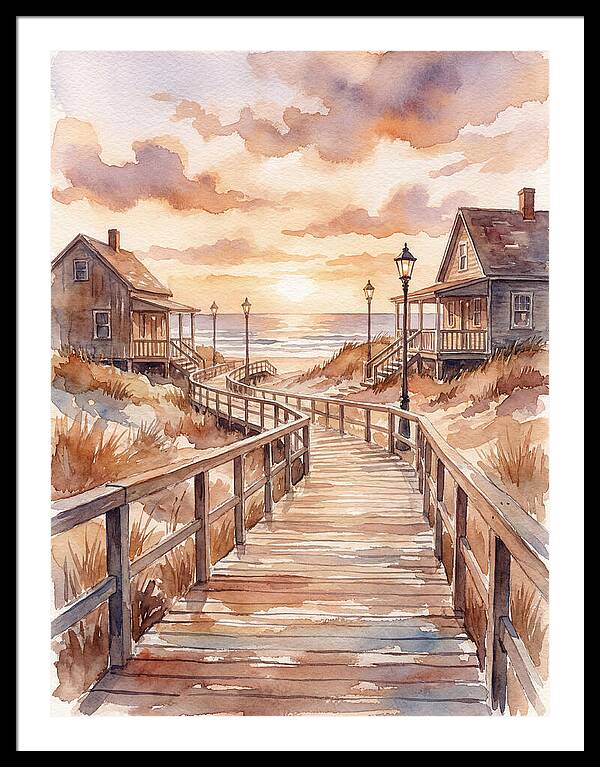 Boardwalk Serenity At Sunset