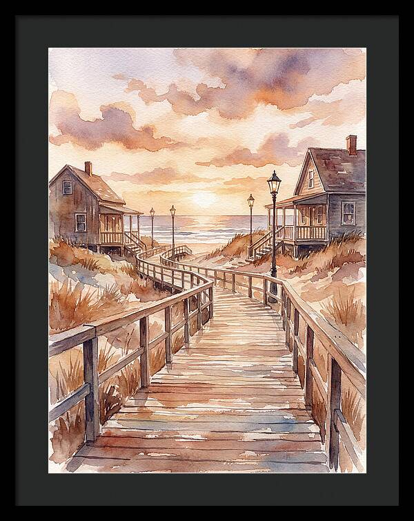 Boardwalk Serenity At Sunset