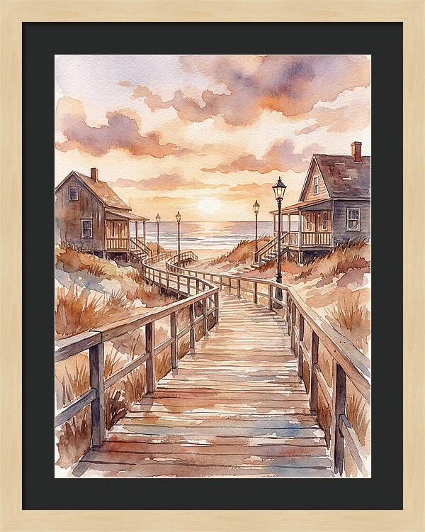 Boardwalk Serenity At Sunset