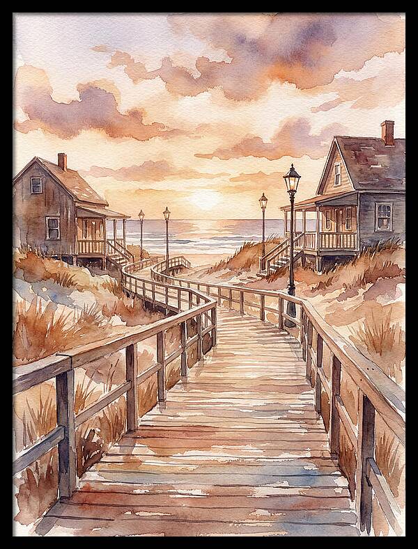 Boardwalk Serenity At Sunset