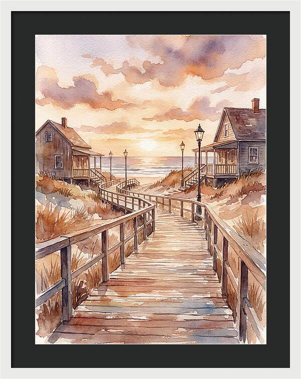 Boardwalk Serenity At Sunset