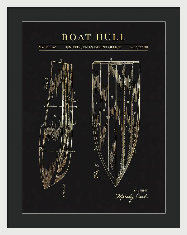 Boat Hull Gold Patent Us3237581a