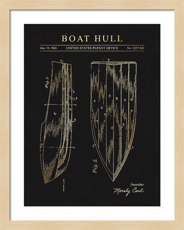 Boat Hull Gold Patent Us3237581a
