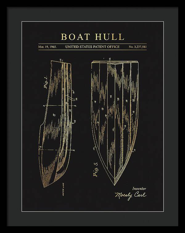 Boat Hull Gold Patent Us3237581a