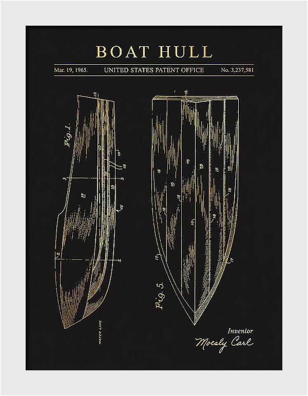 Boat Hull Gold Patent Us3237581a