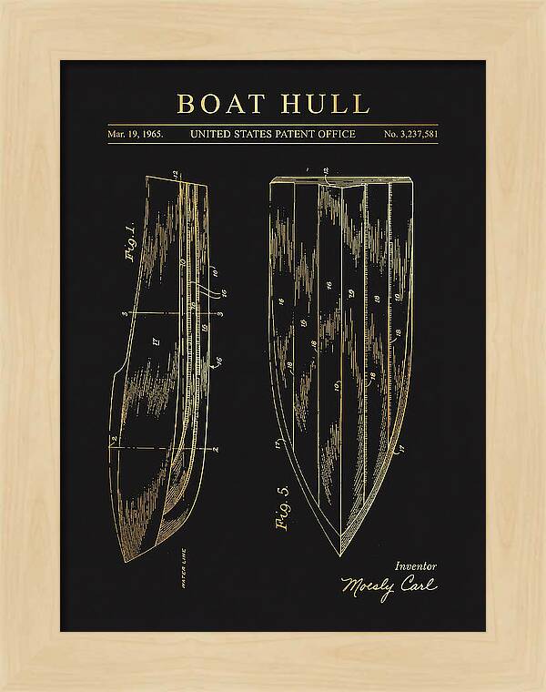 Boat Hull Gold Patent Us3237581a
