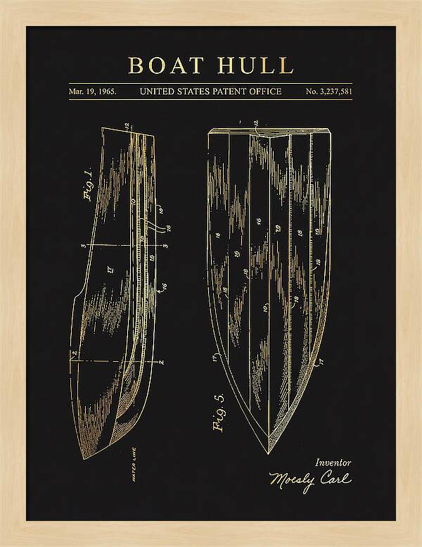 Boat Hull Gold Patent Us3237581a