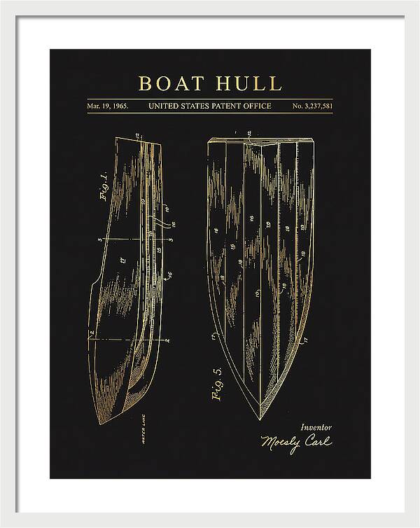 Boat Hull Gold Patent Us3237581a