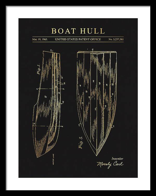 Boat Hull Gold Patent Us3237581a
