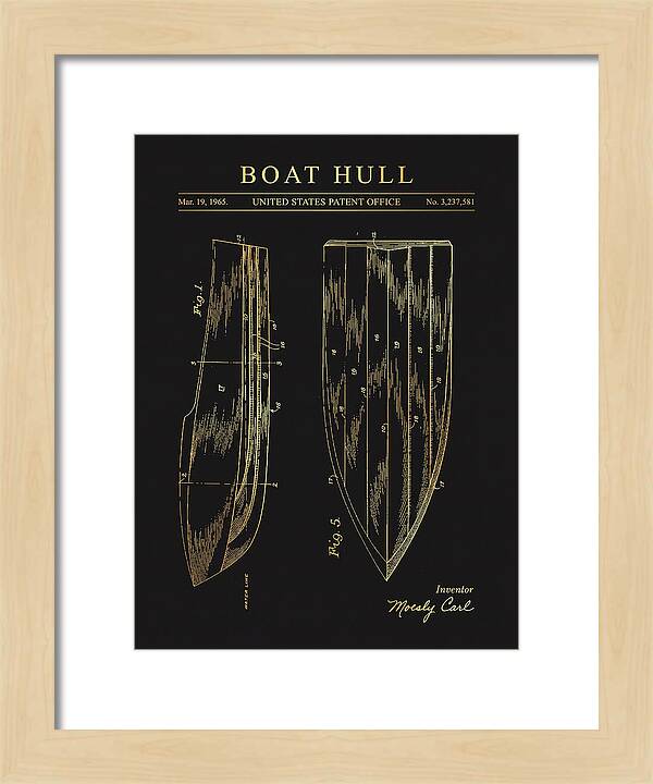 Boat Hull Gold Patent Us3237581a
