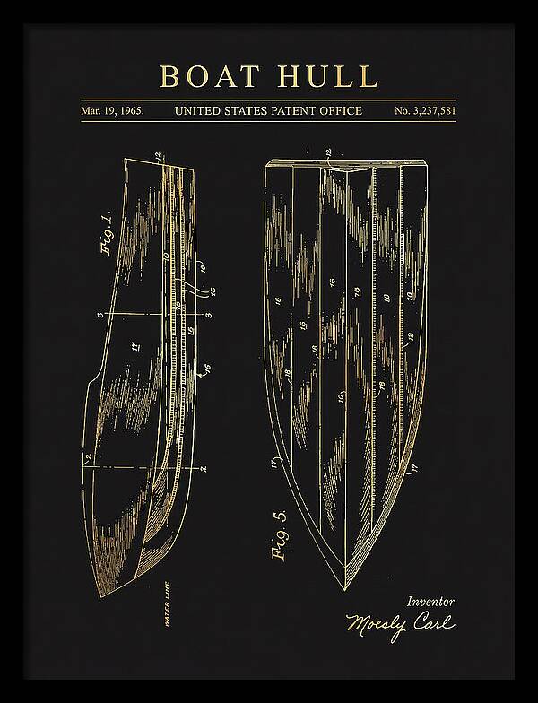 Boat Hull Gold Patent Us3237581a