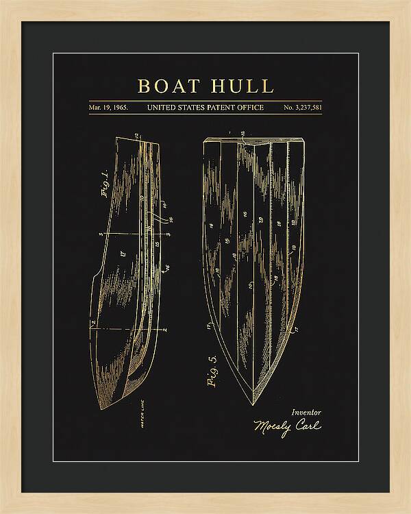 Boat Hull Gold Patent Us3237581a