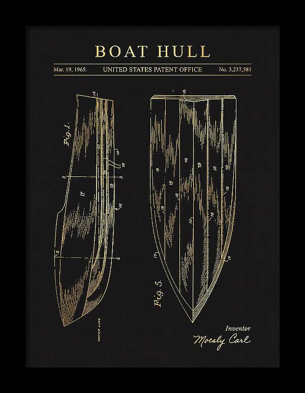 Boat Hull Gold Patent Us3237581a