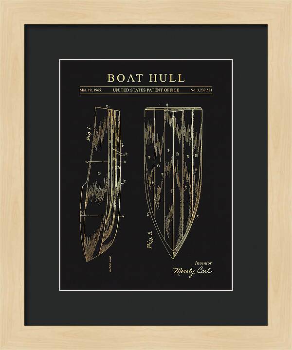 Boat Hull Gold Patent Us3237581a