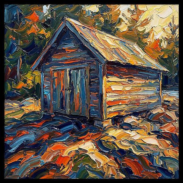 Boathouse In Vibrant Hues