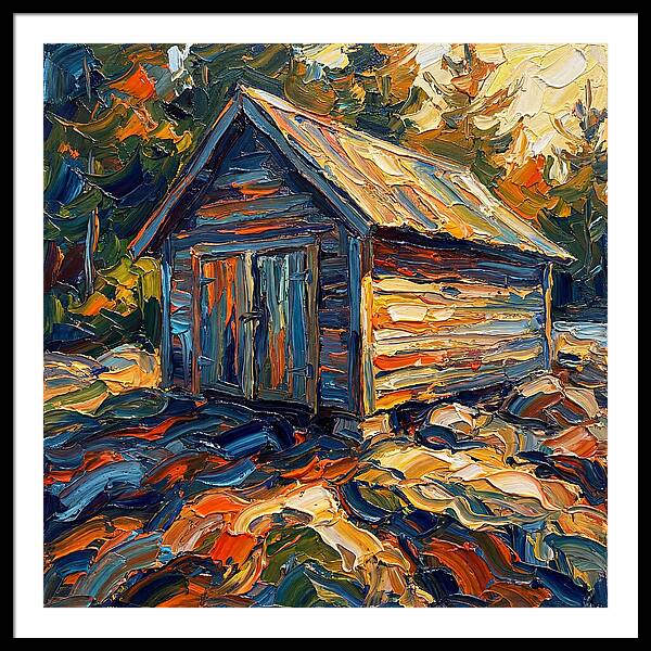 Boathouse In Vibrant Hues