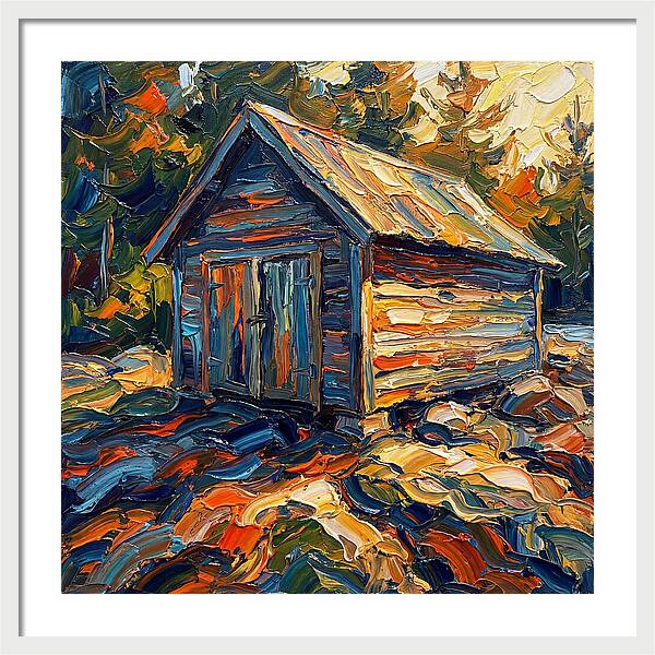 Boathouse In Vibrant Hues