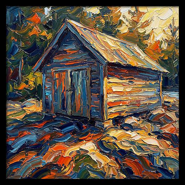 Boathouse In Vibrant Hues
