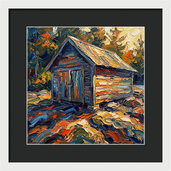 Boathouse In Vibrant Hues