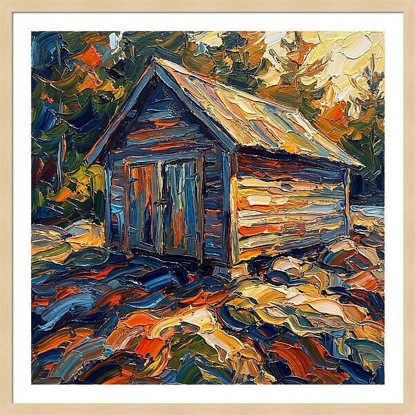 Boathouse In Vibrant Hues