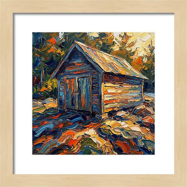 Boathouse In Vibrant Hues