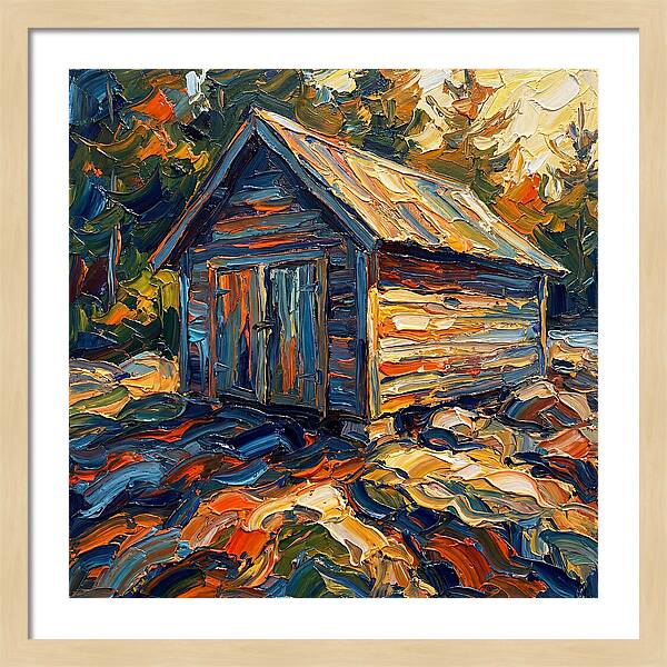 Boathouse In Vibrant Hues