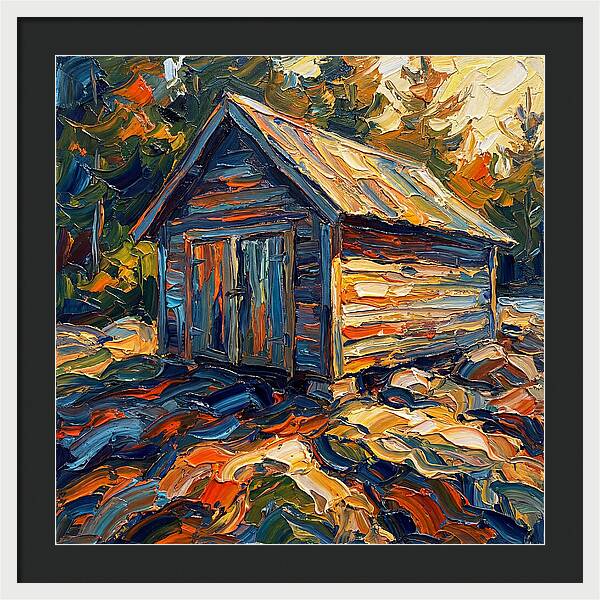 Boathouse In Vibrant Hues