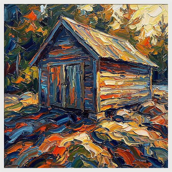 Boathouse In Vibrant Hues