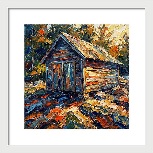 Boathouse In Vibrant Hues