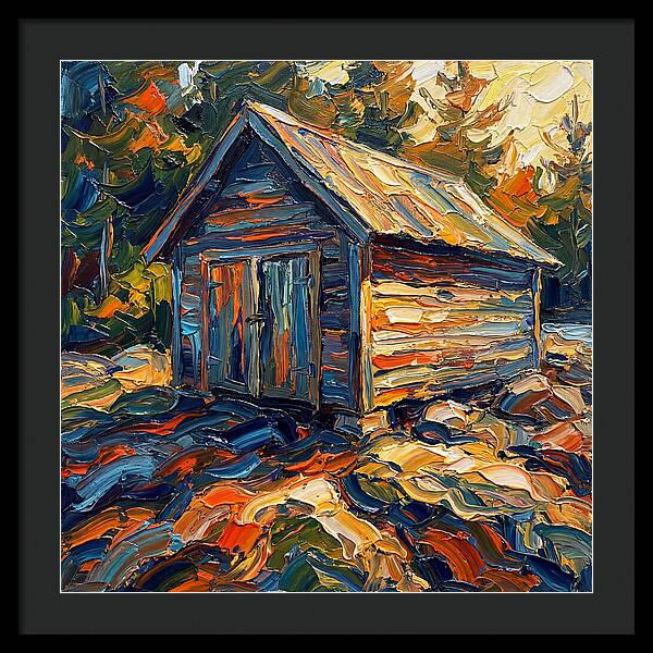 Boathouse In Vibrant Hues