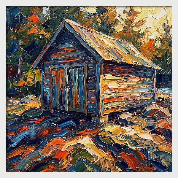 Boathouse In Vibrant Hues