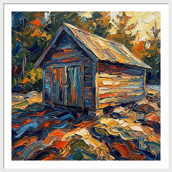 Boathouse In Vibrant Hues