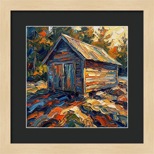 Boathouse In Vibrant Hues