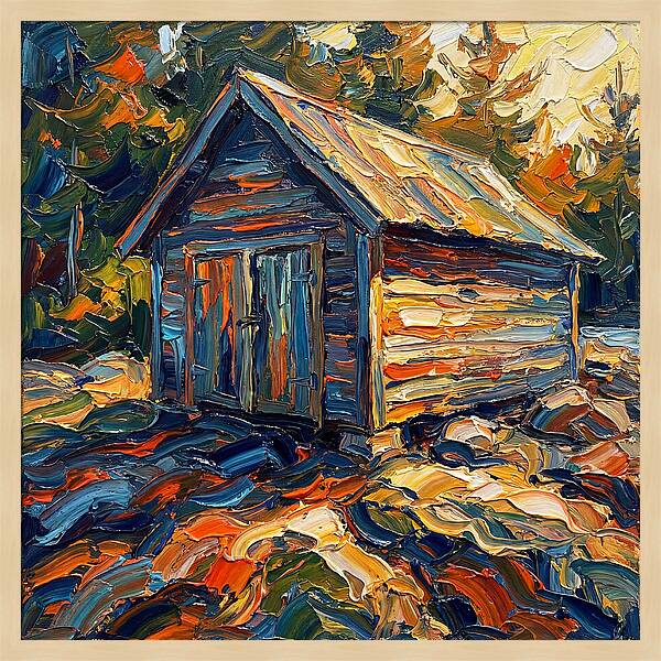 Boathouse In Vibrant Hues