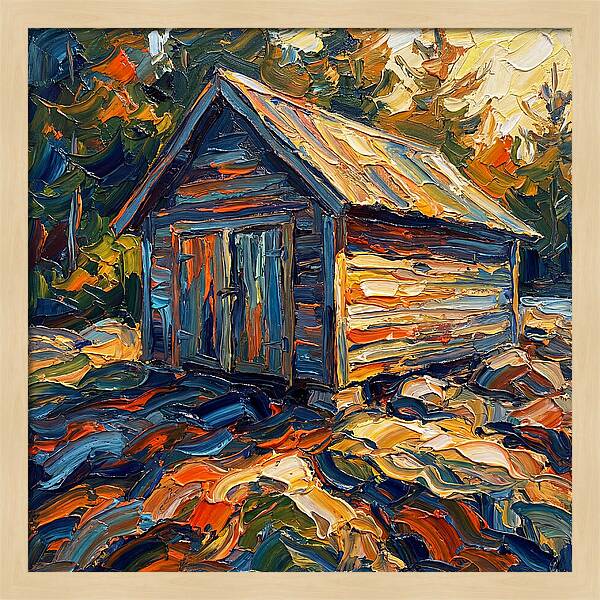Boathouse In Vibrant Hues