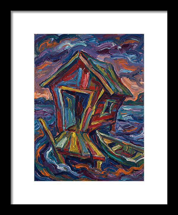 Boathouse In Vibrant Swirls