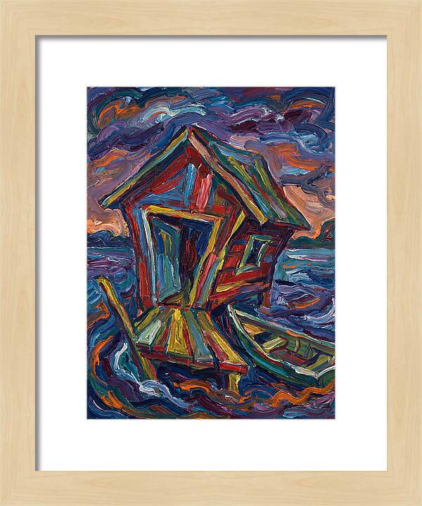 Boathouse In Vibrant Swirls