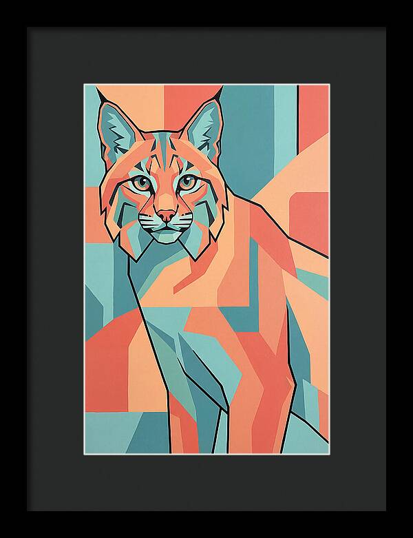 Bobcat In Geometric Colors