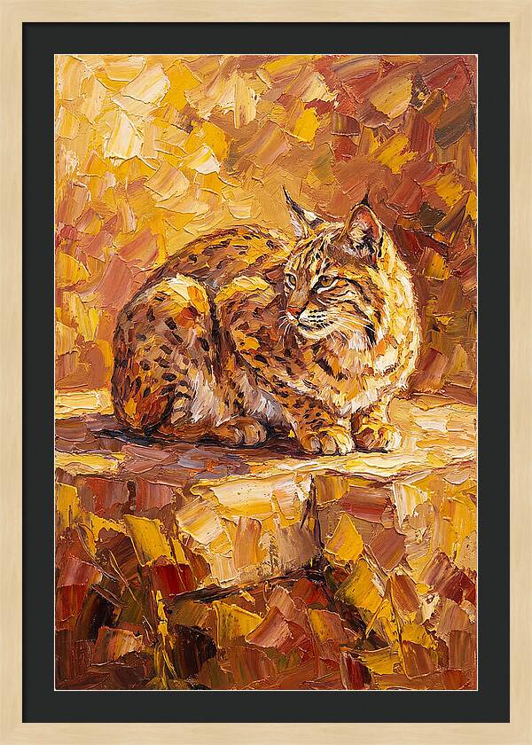 Bobcat In Golden Hues